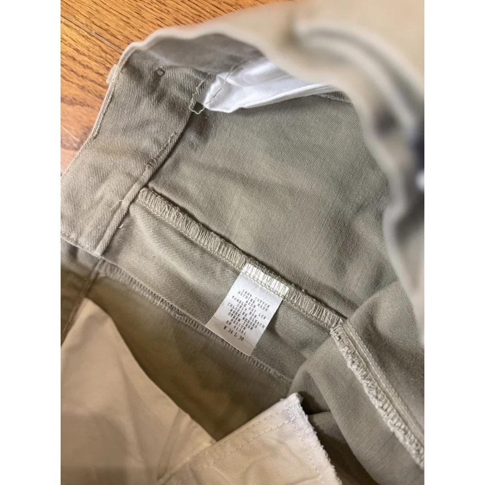 Vintage Polo Ralph Lauren Pleated Chino Pants Mens 34x25 Khaki Made in USA Tan